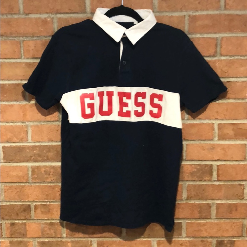 men’s los angeles guess polo size small used